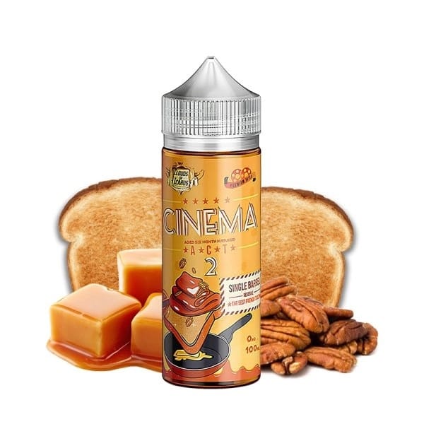 E-liquide Clouds of Icarus - Cinéma Act 2 shortfill 100ml (Pain perdu, Noix de pécan torréfiées, Caramel, Vieilli en fût de chêne)