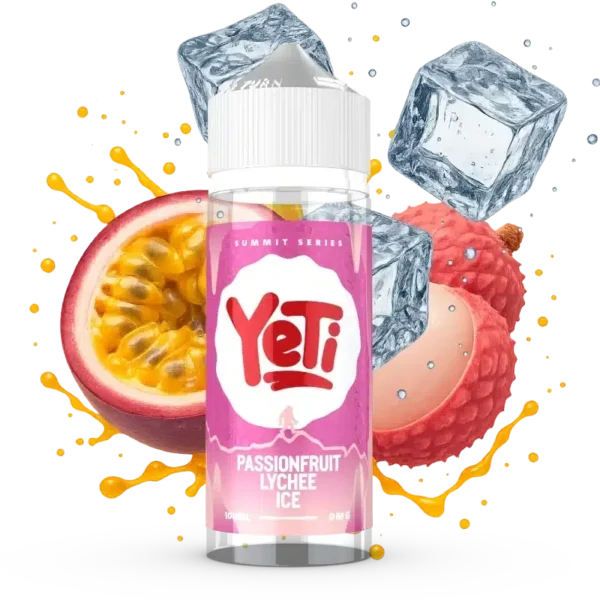 E-liquide Yéti Summit Passionfruit Lychee Ice 100ml (Fruit de la passion, Litchi, Frais)