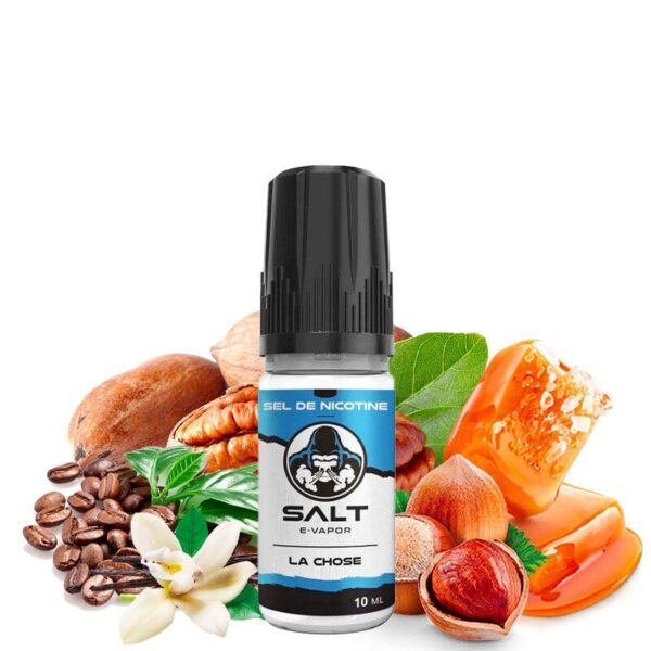 E-liquide Salt E-vapor La chose | Café, Caramel, Noisettes grillées, Noix de pécan