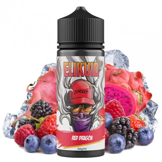 E-liquide O'JLab Elikuid Street - Red Dragon 100ml (Fruit du dragon, Fruits rouges, Frais, Ice)