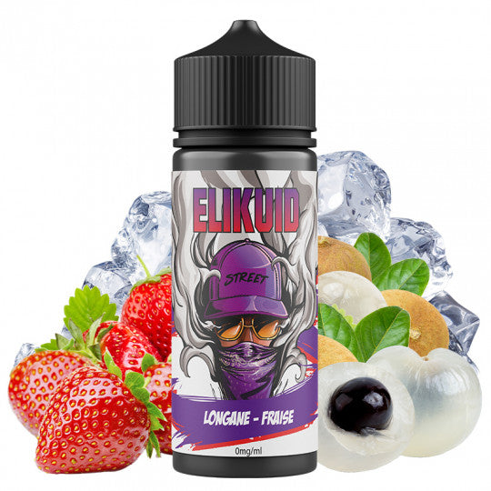 E-liquide O'JLab Elikuid Street - Longane Fraise 100ml (Longane, Fraise, Frais, Ice)