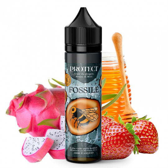 E-liquide Protect - Fossile 50ml (Fruit du Dragon, Fraise, Miel)