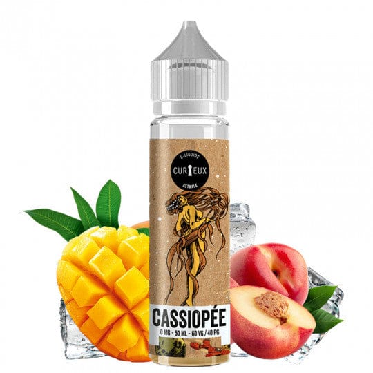 E-liquide Curieux - Cassiopée 50ml (Pêche, Mangue juteuse)