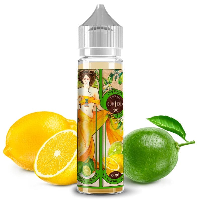 E-liquide Curieux - Edition 1900 - Citron limette 50ml (Citron tonique, Citron naturel)