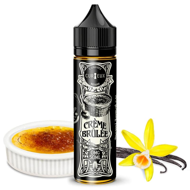 E-liquide Curieux - Edition Dessert - Crème Brûlée 50ml (Crème brûlée, Vanille, Caramel)