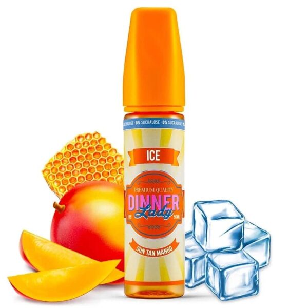 E-liquide Dinner Lady - Sun Tan Mango Ice 0% Sucralose 50ml (Mangue juteuse ICE)