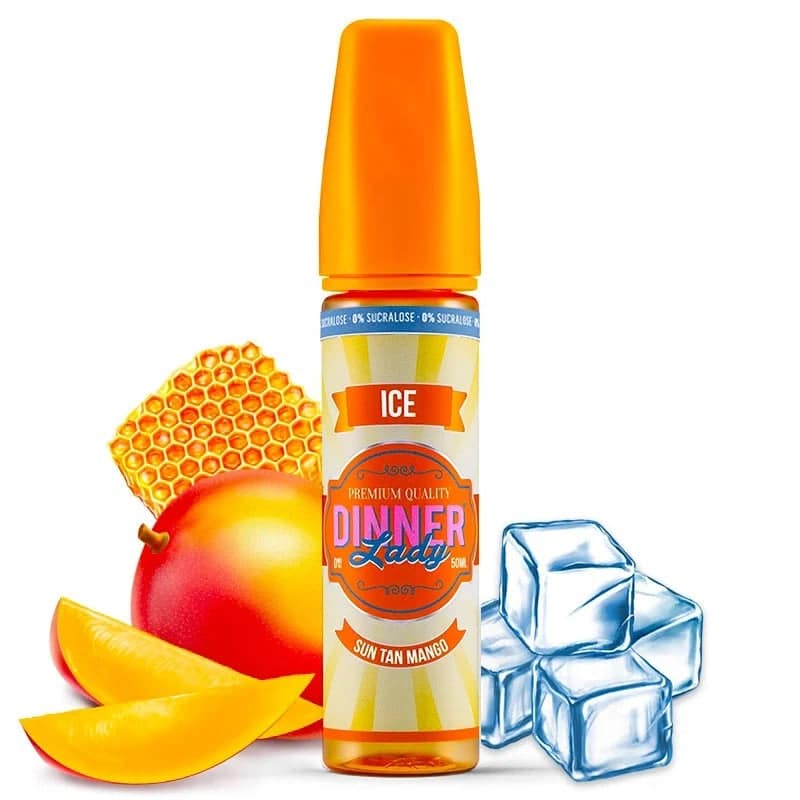 E-liquide Dinner Lady - Sun Tan Mango Ice 0% Sucralose 50ml (Mangue juteuse ICE)