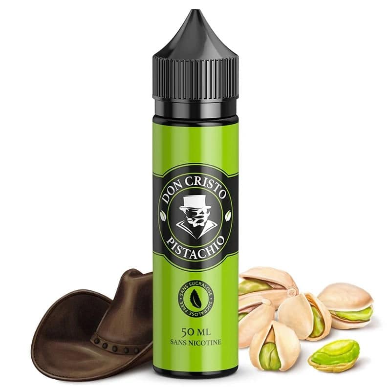E-liquide Don Cristo Pistachio 0% Sucralose PGVG Labs longfill 60ml (Tabac cubain macérat, pistache)