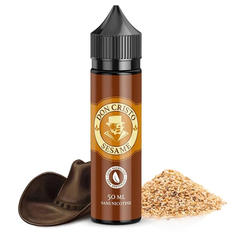 E-liquide Don Cristo Sesame 0% Sucralose PGVG Labs longfill 60ml (Tabac cubain macérat, sésame)