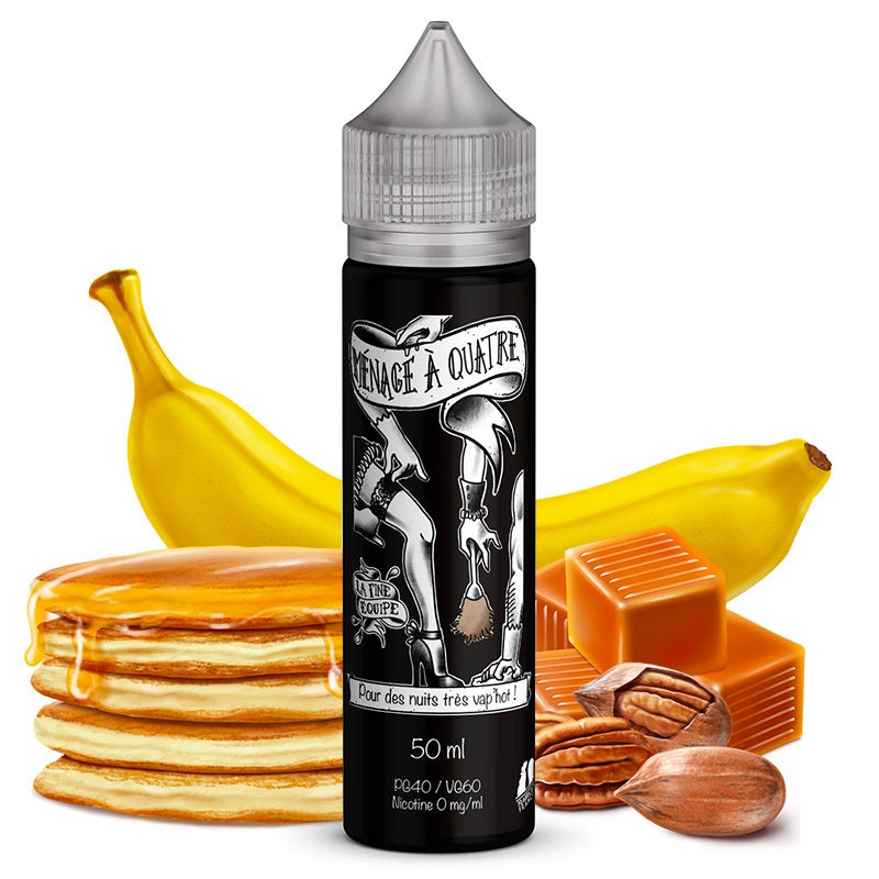E-liquide La Fine Équipe - Ménage à Quatre 50ml (Pancake, Noix de pécan, Banane, Caramel)