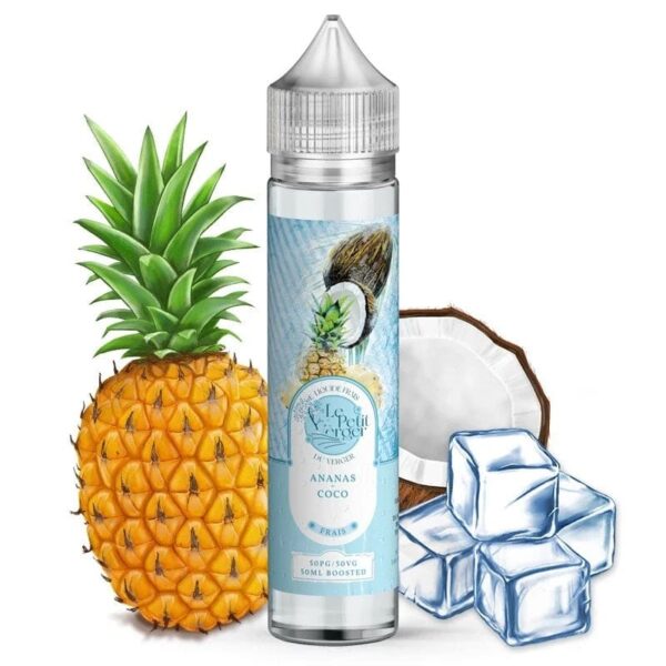 E-liquide Le Petit Verger - Ananas Coco longfill 50ml (Ananas, Coco, Frais, Ice)