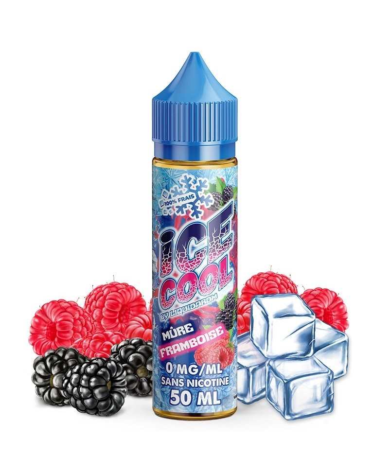 E-liquide Liquidarom - Ice Cool Mûre Framboise 50ml (Mûre, Framboise, Frais, Ice)