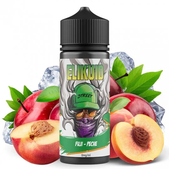 E-liquide O'JLab Elikuid Street - Fuji Pêche 100ml (Pomme Fuji, Pêche, Frais, Ice)