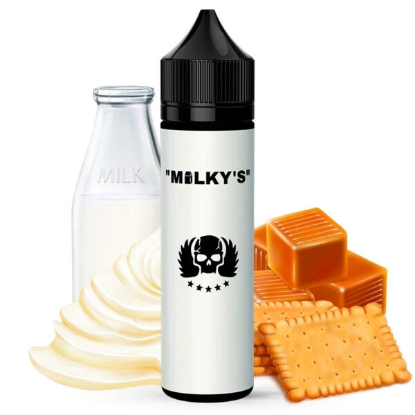 E-liquide VNS - Milky's 60ml (Crème, Lait, Caramel, Biscuit)