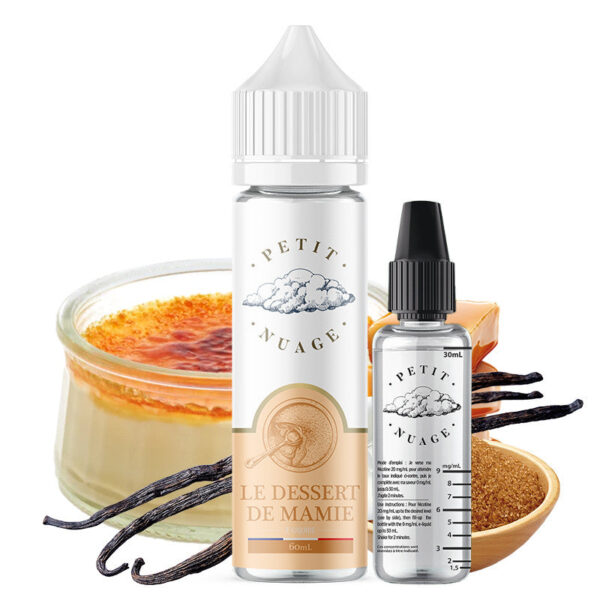 E-liquide Petit Nuage - Le Dessert de Mamie 60ml (Crème brulée, Vanille, Caramel)