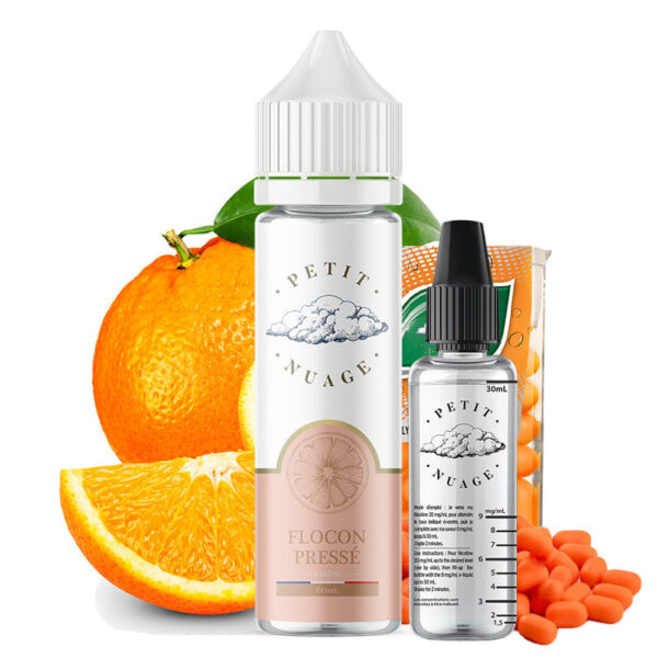 E-liquide Petit Nuage - Flocon Pressé 60ml (Bonbon à l'orange acidulé)