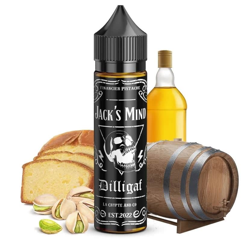 E-liquide Dilligaf - Jack's Mind 50ml (Financier, Pistache, Whisky, Vieilli en fût de chêne)