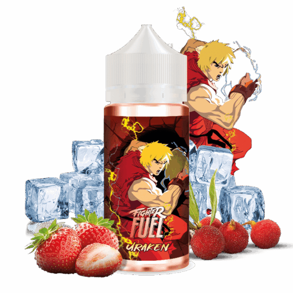 E-liquide Fighter Fuel by Maison Fuel - Uraken 100ml (Fraise, Arbouse, Frais, Ice)
