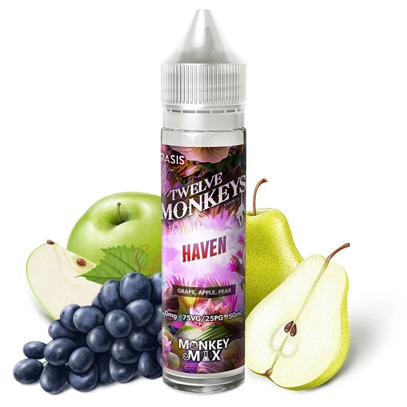 E-liquide Twelve Monkeys - Haven 50ml (Raisin, Pomme, Poire)