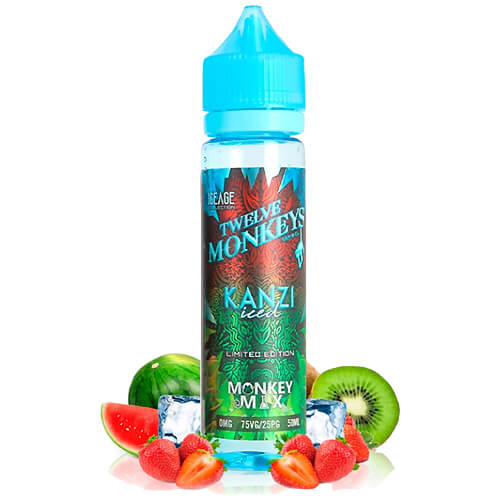 E-liquide Twelve Monkeys - Kanzi Iced 50ml (Fraise, Pastèque, Kiwi, Frais, Ice)