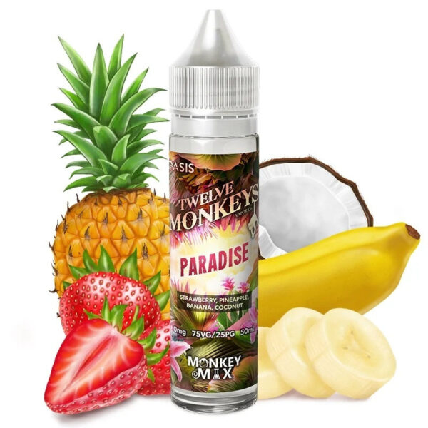 E-liquide Twelve Monkeys - Paradise 50ml (Fraise, Ananas, Banane, Noix de coco)