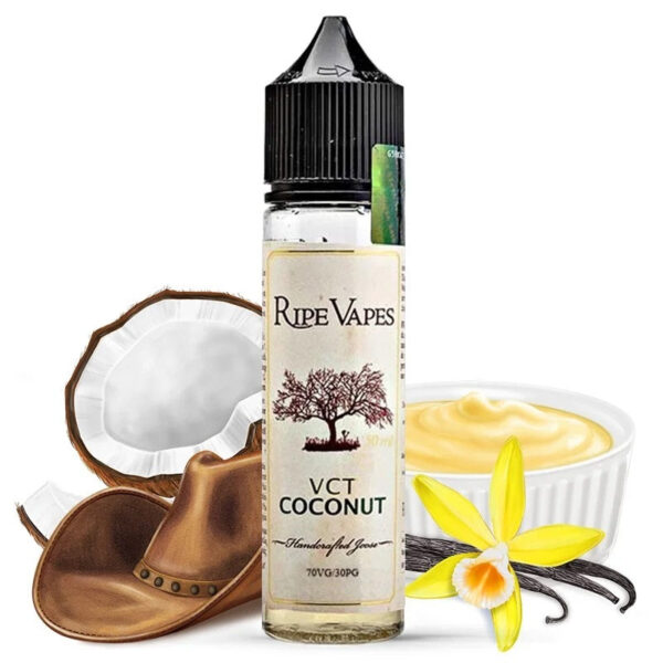 E-liquide Ripe Vapes - VCT Coconut 50ml (Tabac blond, Vanille custard, Noix de coco)