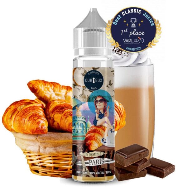 E-liquide Curieux - Edition Hexagone - Un matin à Paris 50ml (Café, Croissant)