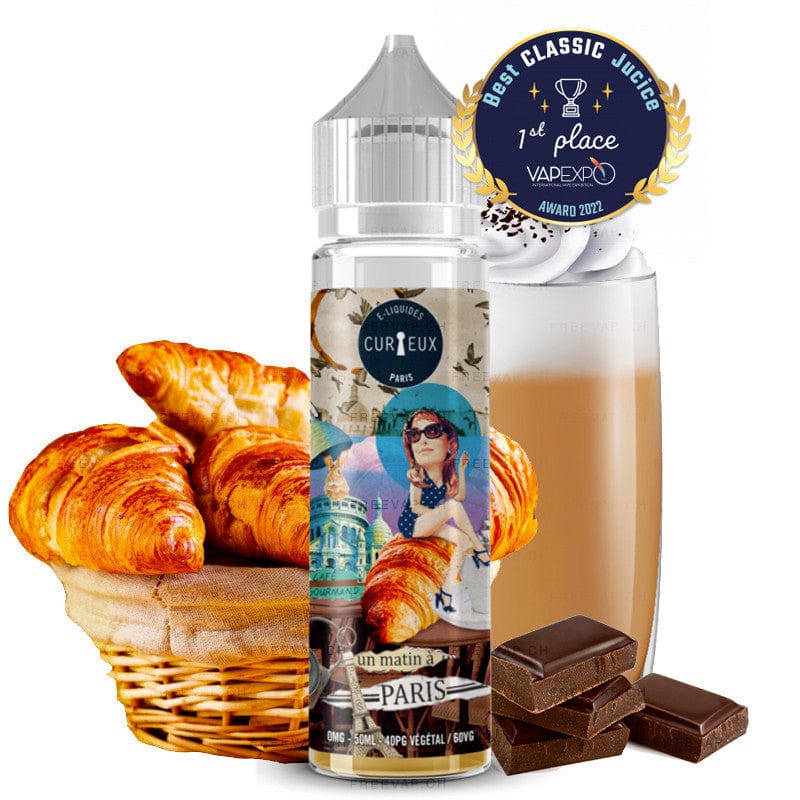 E-liquide Curieux - Edition Hexagone - Un matin à Paris 50ml (Café, Croissant)