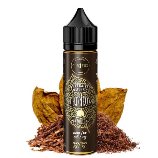 E-liquide Curieux - Le Précieux 50ml (Macération de tabac blond, Burley, Virginia, Brun)