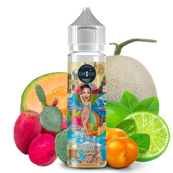 E-liquide Curieux - Edition Hexagone - Marseille Pus belle la Ville 50ml (Melon, Agrumes, Figue de Barbarie, Cactus, Kumquat)