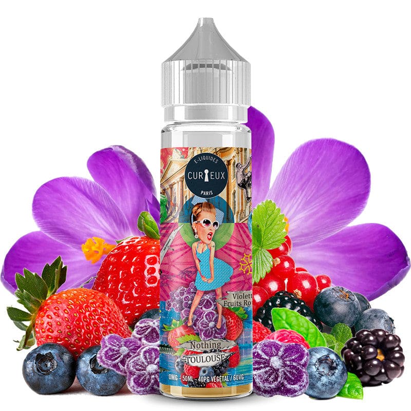 E-liquide Curieux - Edition Hexagone - Nothing Toulouse 50ml (Bonbons aux violettes, Fruits rouges)