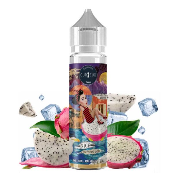 E-liquide Curieux - Edition Hexagone - Nice To Meet You 50ml (Fruit du dragon, Frais, Ice)
