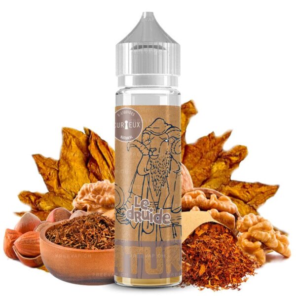E-liquide Curieux - Edition Natural - Le Druide 50ml (Classique Burley, Fruits à coques)