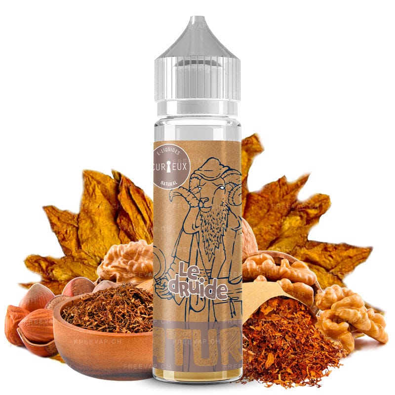 E-liquide Curieux - Edition Natural - Le Druide 50ml (Classique Burley, Fruits à coques)