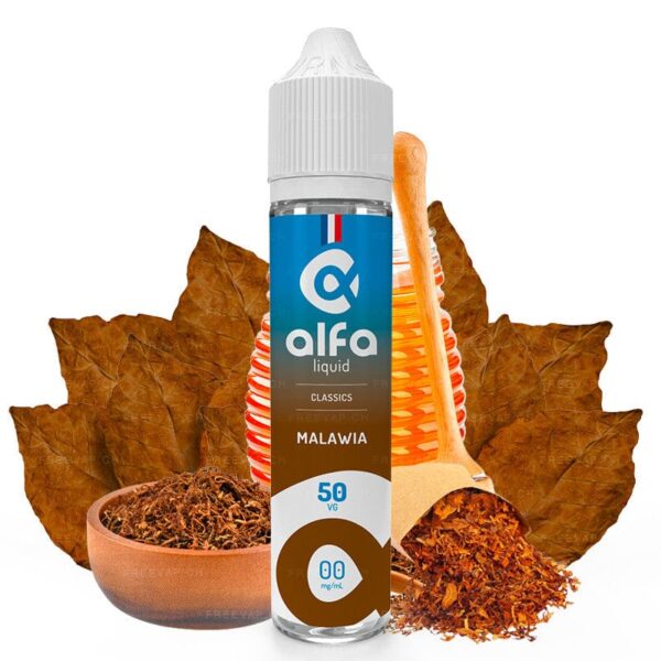 E-liquide Alfaliquid - Malawia 50ml (Tabac brun, Miel)