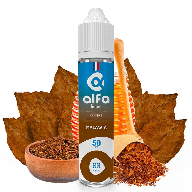 E-liquide Alfaliquid - Malawia 50ml (Tabac brun, Miel)