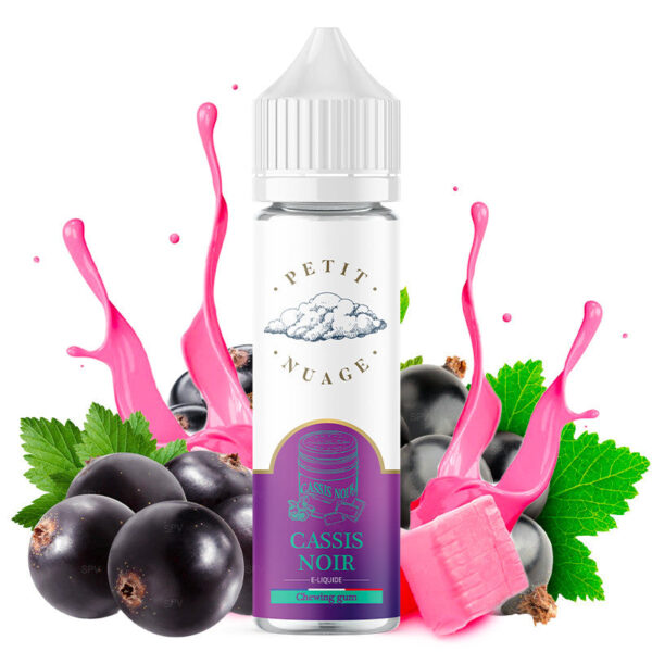 E-liquide Petit Nuage - Cassis Noir 60ml (Cassis, Chewing-gum, Menthol)