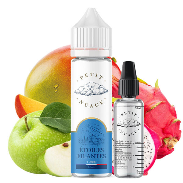 E-liquide Petit Nuage - Etoiles Filantes 60ml (Fruit du dragon, Mangue, Pomme verte)