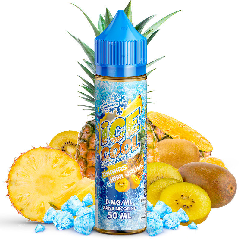 E-liquide Liquidarom - Ice Cool Ananas Kiwi Jaune 50ml (Ananas, Kiwi jaune, Frais, Ice)