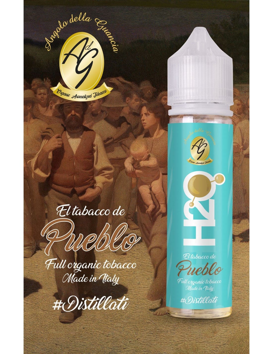 E-liquide Angolo Della Guancia - H2O Pueblo longfill 60ml (Tabac blond)