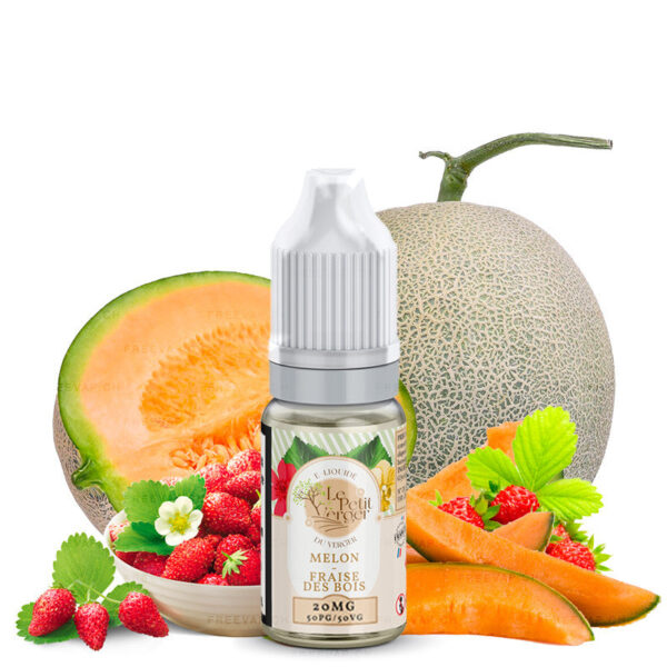 E-liquide Le Petit Verger - Melon Fraises des Bois 10ml - Sels de nicotine (Melon, Fraises des Bois)
