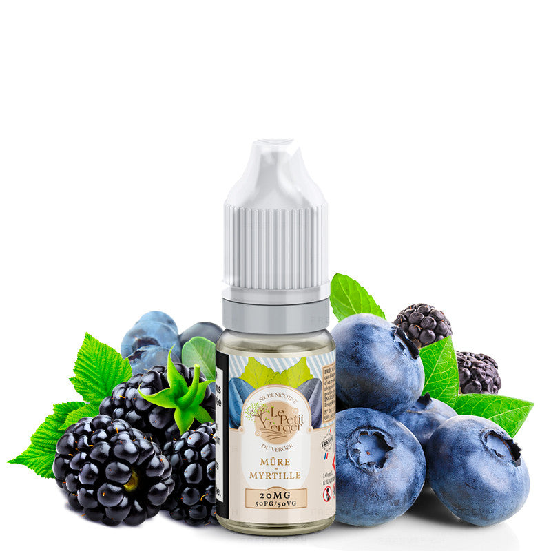 E-liquide Le Petit Verger - Mûre Myrtille 10ml - Sels de nicotine (Mûre, Myrtille)