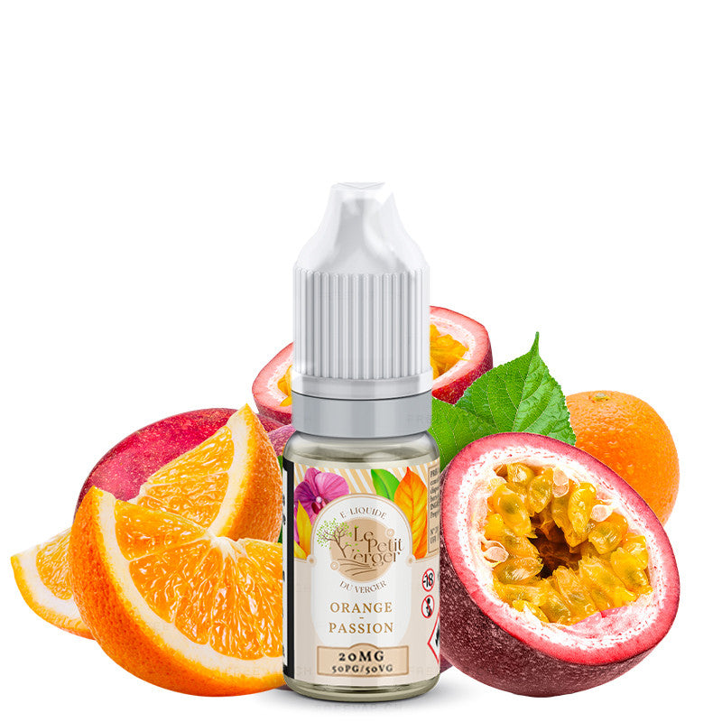 E-liquide Le Petit Verger - Orange Passion 10ml - Sels de nicotine (Orange, Passion)
