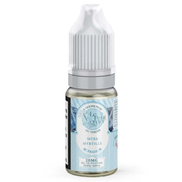 E-liquide Le Petit Verger - Mûre Myrtille 10ml - Sels de nicotine (Mûre, Myrtille, Frais, Ice)
