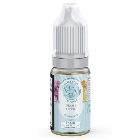 E-liquide Le Petit Verger - Pêche Litchi 10ml - Sels de nicotine (Pêche, Litchi, Frais, Ice)