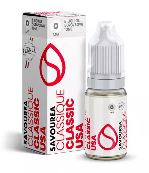 E-liquide Savourea Classic USA 10ml (Tabac blond neutre, légèrement doux)