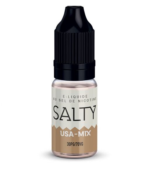 E-liquide USA-MIX SALTY 10ml (Tabac blond doux)