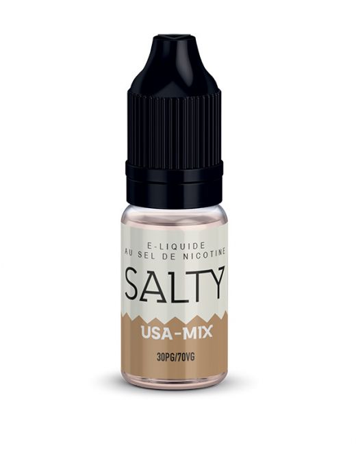 E-liquide USA-MIX SALTY 10ml (Tabac blond doux)