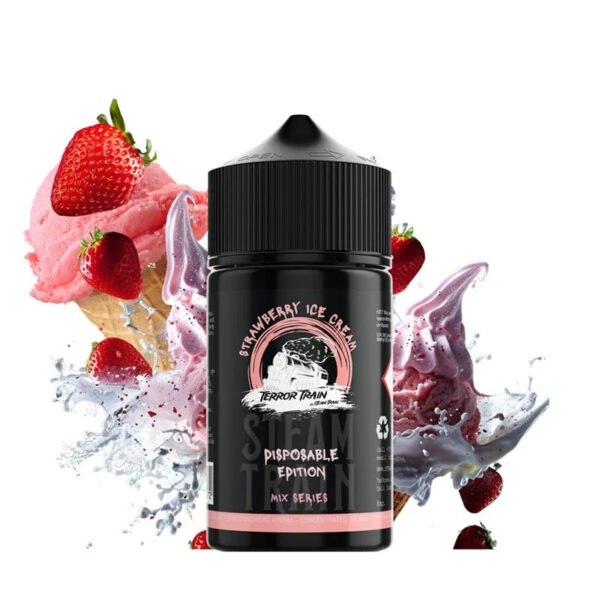 E-liquide Steam Train - Terror Train - Strawberry Ice Cream longfill 75ml (Crème glacée, Fraise, Frais, Ice)