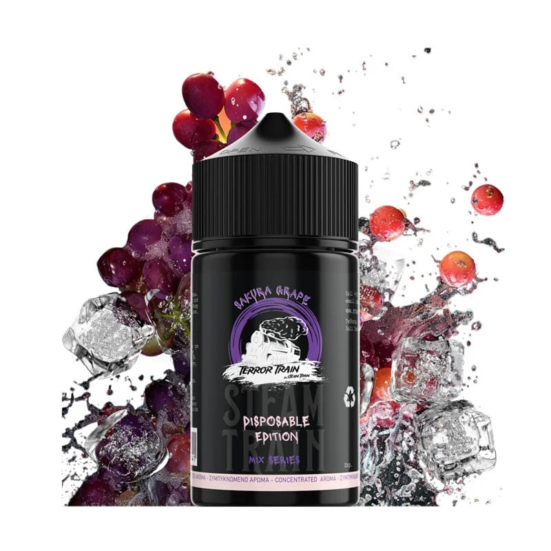 E-liquide Steam Train - Terror Train - Sakura Grape longfill 75ml (Raisin, Frais, Ice)